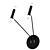 Sleek Black Wall Sconce with Dual Cylinder Shades 3D model small image 1