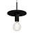 Modern Black Pendant Light 3D model small image 1