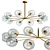 Scandinavian-Style Glass Chandelier 3D model small image 1