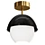Elegant Brass LED Ceiling Light 3D model small image 1