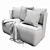 Sleek Meridiani Keeton Fit Sofa 3D model small image 5