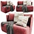 Sleek Meridiani Keeton Fit Sofa 3D model small image 6