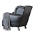 Luxury Mohair Cinema Armchair 3D model small image 4