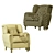 Luxury Mohair Cinema Armchair 3D model small image 5