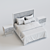 Riviera Bed in Classic White 3D model small image 7