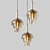 Jolly Gold Amber Pendant Lamp 3D model small image 3