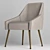 Elegant Milan Chair with Metal Legs 3D model small image 1