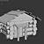 Charming Cottage with Broken Door 3D model small image 5