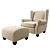 Elegant Brougham Wingback Chair 3D model small image 2