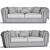 Tonino Lamborghini Casa Rita Curve Sofa 3D model small image 2