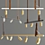 Streamlined Brass Pendant Lighting 3D model small image 2