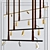 Streamlined Brass Pendant Lighting 3D model small image 3