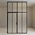 Modern Metal and Glass Partition Door 3D model small image 3