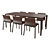 Modern Ondarreta Silu Dining Set 3D model small image 3