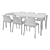 Modern Ondarreta Silu Dining Set 3D model small image 5