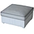 Cozy Velvet Ottoman for Viven Sofa 3D model small image 3
