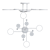Elegant Ring and Disc LED Ceiling Lamp 3D model small image 3