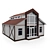 Double-Storey Mini Market 8x9 3D model small image 1