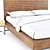 RHome Loft Grace Brown Bed + Oak Natur/Cement Cupboard 3D model small image 4