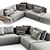 Jesse Daniel Sofa: Modern Elegance Blend 3D model small image 3