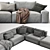 Jesse Daniel Sofa: Modern Elegance Blend 3D model small image 5