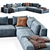 Jesse Daniel Sofa: Modern Elegance, Composition 8 3D model small image 3