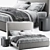 Scandinavian Meridiani Bardo Bed 3D model small image 1