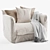 Uniqwa Singita One Seater: Sleek and Comfortable 3D model small image 1