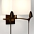 Caste Flint Sconce: Sculptural Illumination 3D model small image 4