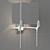 Caste Flint Sconce: Sculptural Illumination 3D model small image 5