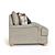 Dandrea Ashley Queen Sofa Sleeper 3D model small image 2