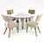 Modern Dining Table and Chairs Set 3D model small image 1
