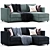 Ikea Finnala Beige Chaise Longue 3D model small image 1