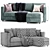 Ikea Finnala Beige Chaise Longue 3D model small image 4