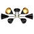 Modern Black and Gold Ceiling Light 3D model small image 1