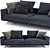 Elegant Comfort: Flexform Campiello Sofa 3D model small image 3