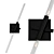 Elegant Agnes Black Wall Sconce 3D model small image 1