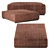 Elegant Adda Ottoman: Perfect Flexibility 3D model small image 4