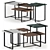 Marble & Oak Table Compo: Versatile and Elegant 3D model small image 1