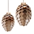 Rustic Wooden Pendant Light 3D model small image 1