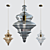 Elegant Maytoni Trottola Chandelier 3D model small image 3