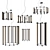 Modern Pipeline Chandelier: Elegant Illumination 3D model small image 1