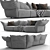 Elegant Standard Edra Sofa 3D model small image 3