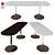 Elegant Oval Wood Stiletto Console 3D model small image 1