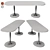 Elegant Oval Wood Stiletto Console 3D model small image 2