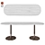 Elegant Oval Wood Stiletto Console 3D model small image 4