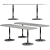Elegant Oval Wood Stiletto Console 3D model small image 7