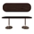 Elegant Oval Wood Stiletto Console 3D model small image 8