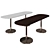 Elegant Oval Wood Stiletto Console 3D model small image 10