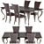 Elegant Rafaello Chair & George Table 3D model small image 1